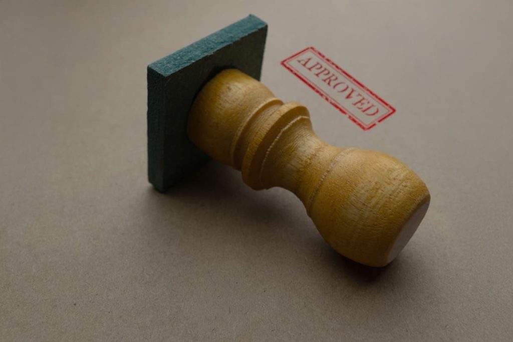 approved rubber stamp