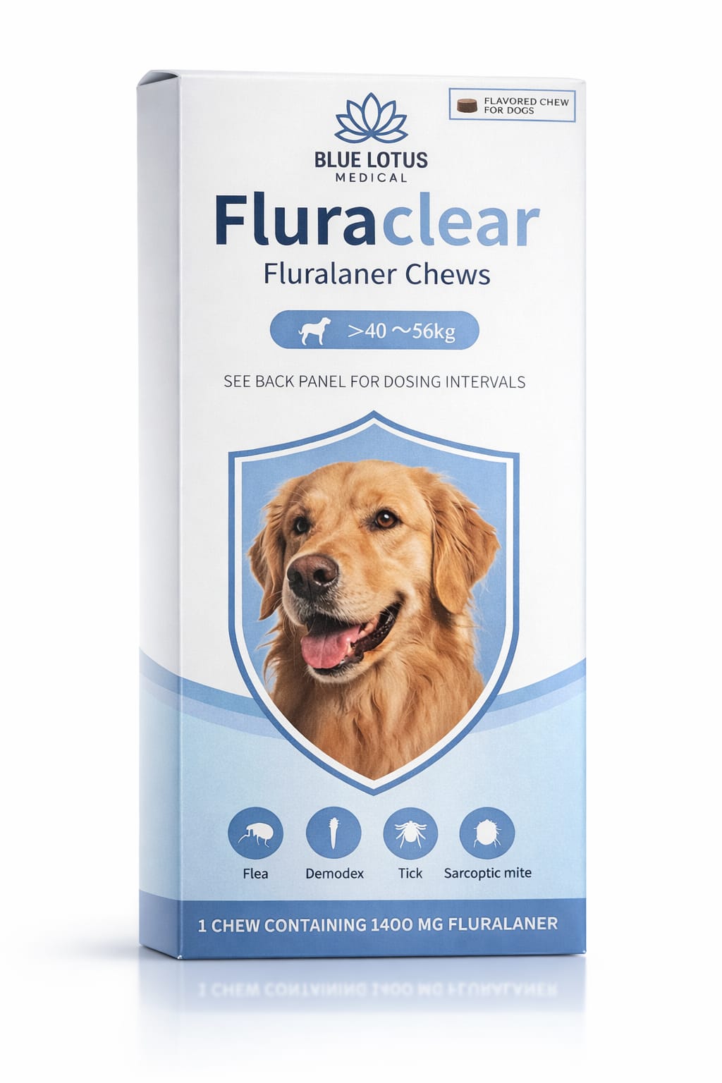 Flura Clear - Fluralaner Chews for Dog - Blue Lotus